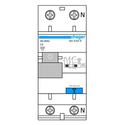 Download MS-Visio template Hager AD8_J