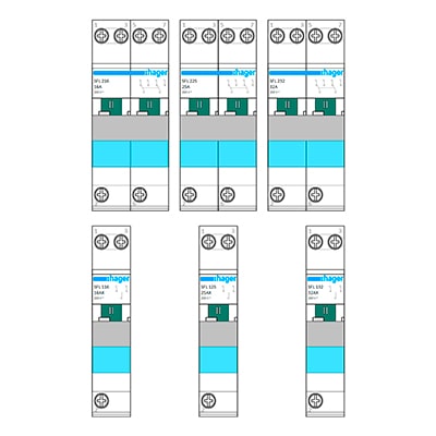 Download MS-Visio template Hager SFL116;125;132;216;225;232