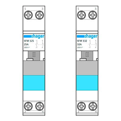 Download MS-Visio template Hager SFM125; SFM132