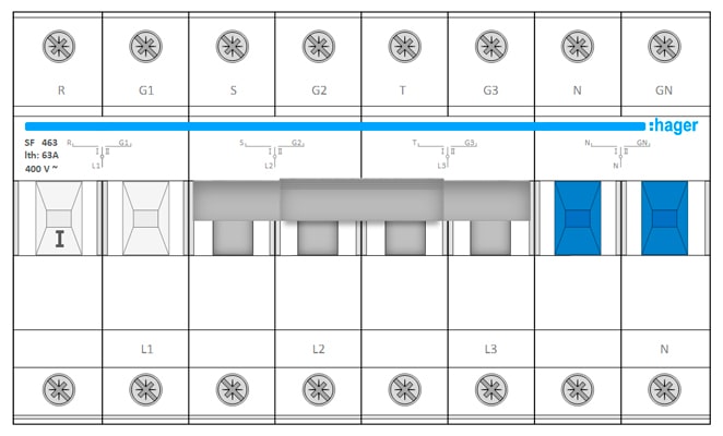 Download MS-Visio template Hager SF463 | Фигуры электрики Hager SF463 state 1 | Переключатель ввода резерва 63А Download MS-Visio template Hager SF463 | Фигуры электрики Hager SF463 state 1 | Переключатель ввода резерва 63А