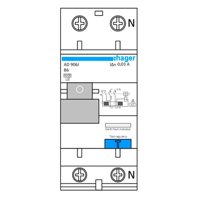 Download MS-Visio template Hager AD9_J B-series 30mA