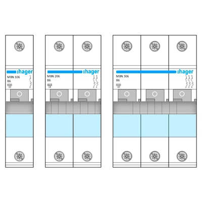 Download MS-Visio template Hager MBN Шаблон модели АВ Hager MBN
