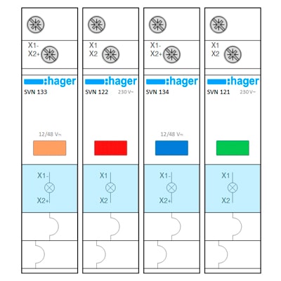 Download MS-Visio template Hager SVN Индикаторы Hager SVN