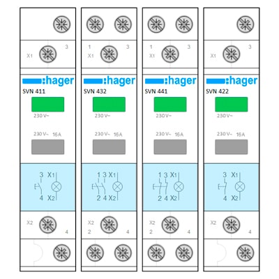 Download MS-Visio template Hager SVN Button | Кнопочный выключатель Hager SVN