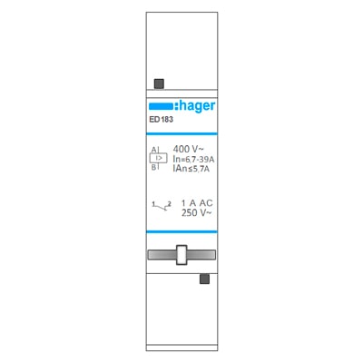 Download MS-Visio template Hager ED183 | Фигуры электрики Hager ED183 Реле приоритета
