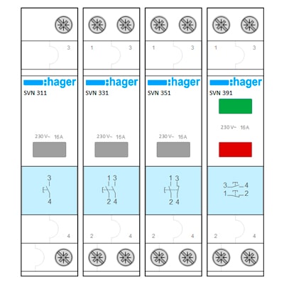 Download MS-Visio template Hager SVN Кнопки Hager SVN