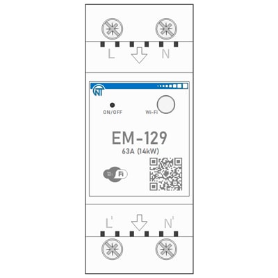 Download MS-Visio template Novatek EM-129 | Фигуры электрики Novatek EM-129 | Электросчетчик Новатек