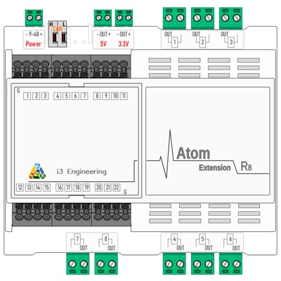 Download MS-Visio template i3 Engineering Atom Extension R8 | Фигуры электрики Atom Extension R8 | Модуль расширения Atom R8