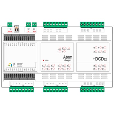 Visio Stencils Atom 9U Oxygen DCD12 Smart Home Controller | Фигуры электрики Atom 9U Oxygen +DCD12 Smart Home Controller | Контроллер Atom Oxygen EP9UOxygenDCD12