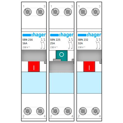 Download MS-Visio template Stencils Hager SBN | Фигуры электрики Модульный выключатель нагрузки 2P | Шаблон выключателя нагрузки Hager SBN 2P