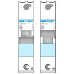 Hager MBS однополюсный автоматический выключатель - основной вид. MS-Visio template stencils Hager MBS 1P