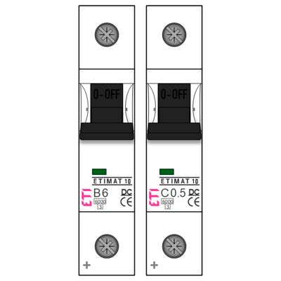 Динамический трафарет Visio автоматический выключатель ETI ETIMAT 10 DC 1P