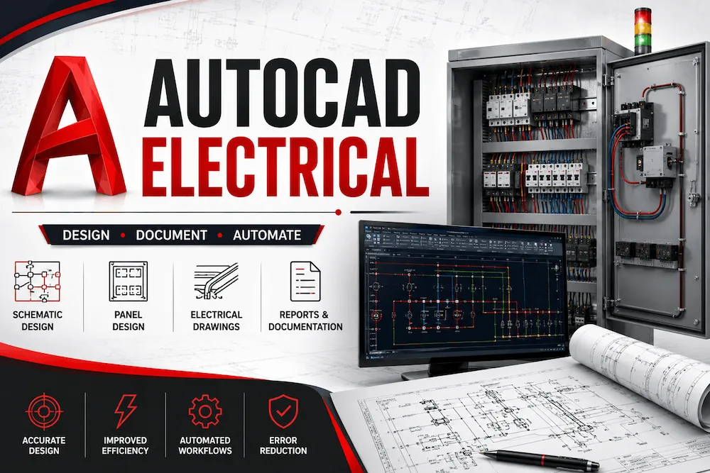 AutoCAD Electrical — проектирование схем, панелей и документация: баннер программы Autodesk