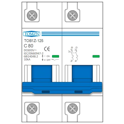 TOMZN TOB1Z-125 2P C80 DC600V — Smart-фигура Visio, DC автомат 80A 10кА, remont-plus