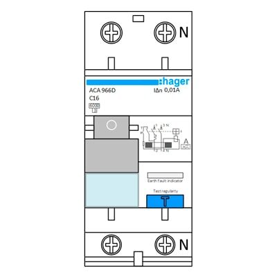 Дифавтоматы Hager ACA/ADA/AFA 9_D-series (MS Visio) template