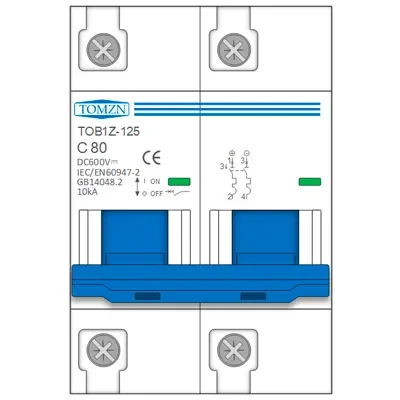 Трафарет Visio: Tomzn TOB1Z-125 — DC-автомат 80/100/125А для PV и АКБ