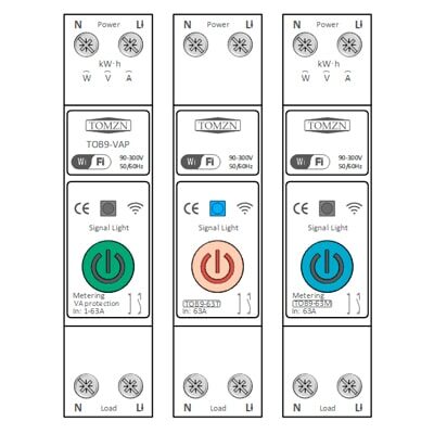 Счетчик электроэнергии Tomzn (TOB9-VAP) WiFi реле