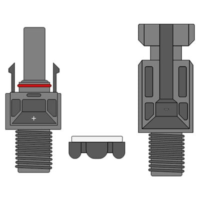 Mount PV-connector (High Voltage) Solar System