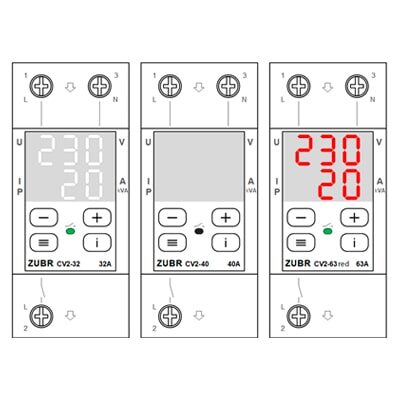 Реле напряжения Зубр (ZUBR 2024) CV2 Red/White с контролем тока