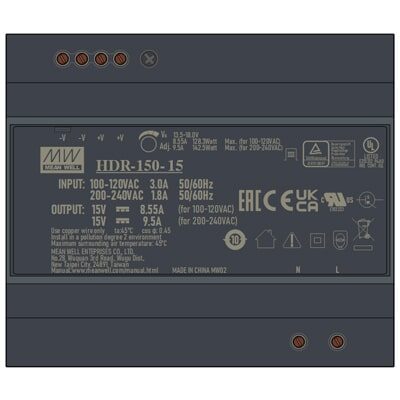 Блок питания Mean Well на DIN-рейку (5~48В) Visio Stencil